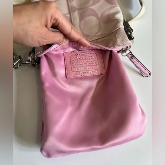 Coach Y2K pink / silver crossbody bag m0867-42246 - Picture 3 of 15